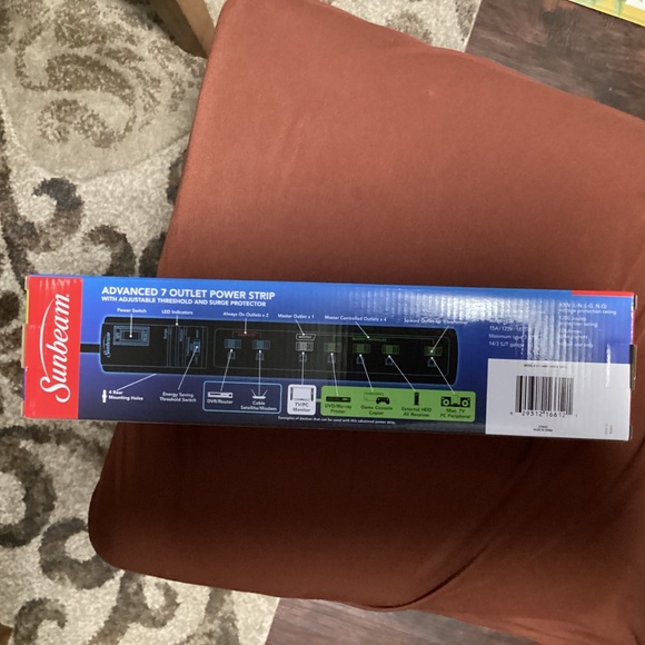 Sunbeam Advanced 7 Outlet Power Strip NEW - Picture 3 of 4